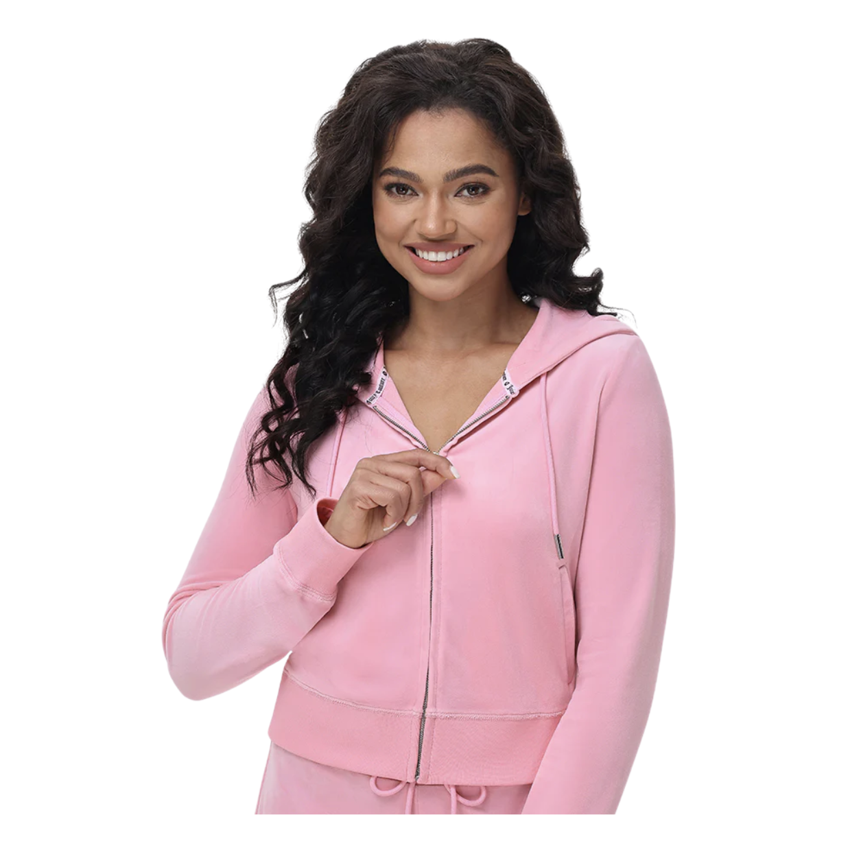 Light Pink Velour Hoodie