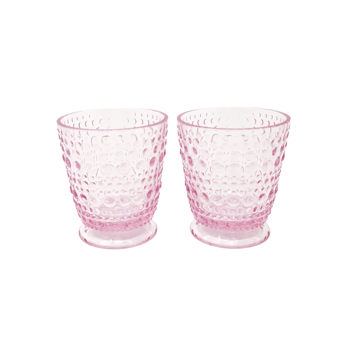 Pink Acrylic Hobnail Glasses