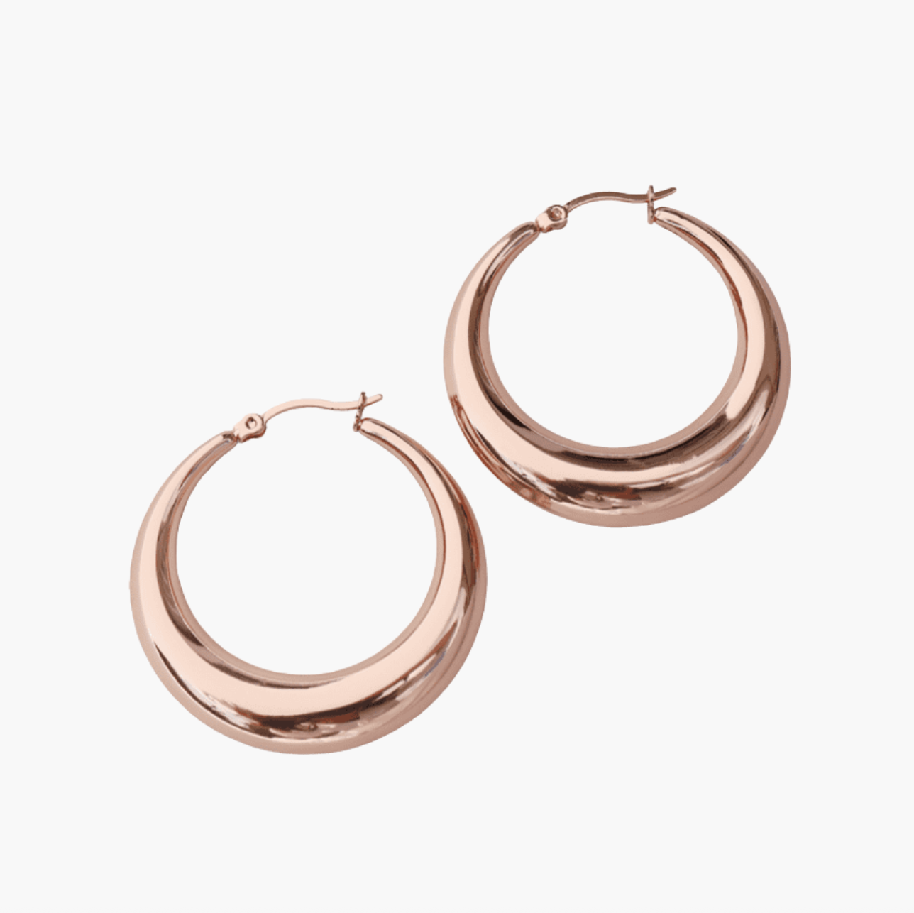 Rose Gold 40mm Hoops