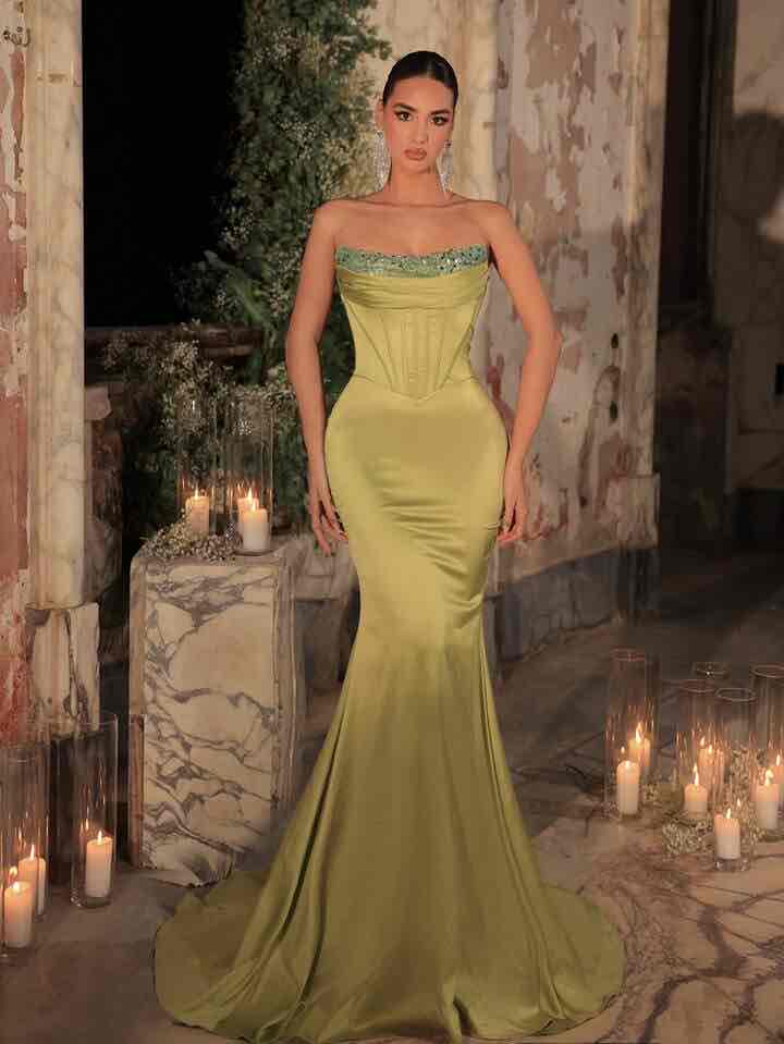 formal dress aesthetic Beautiful Sequin Shiny Sweetheart Long A-line Aesthetic Prom Dresses