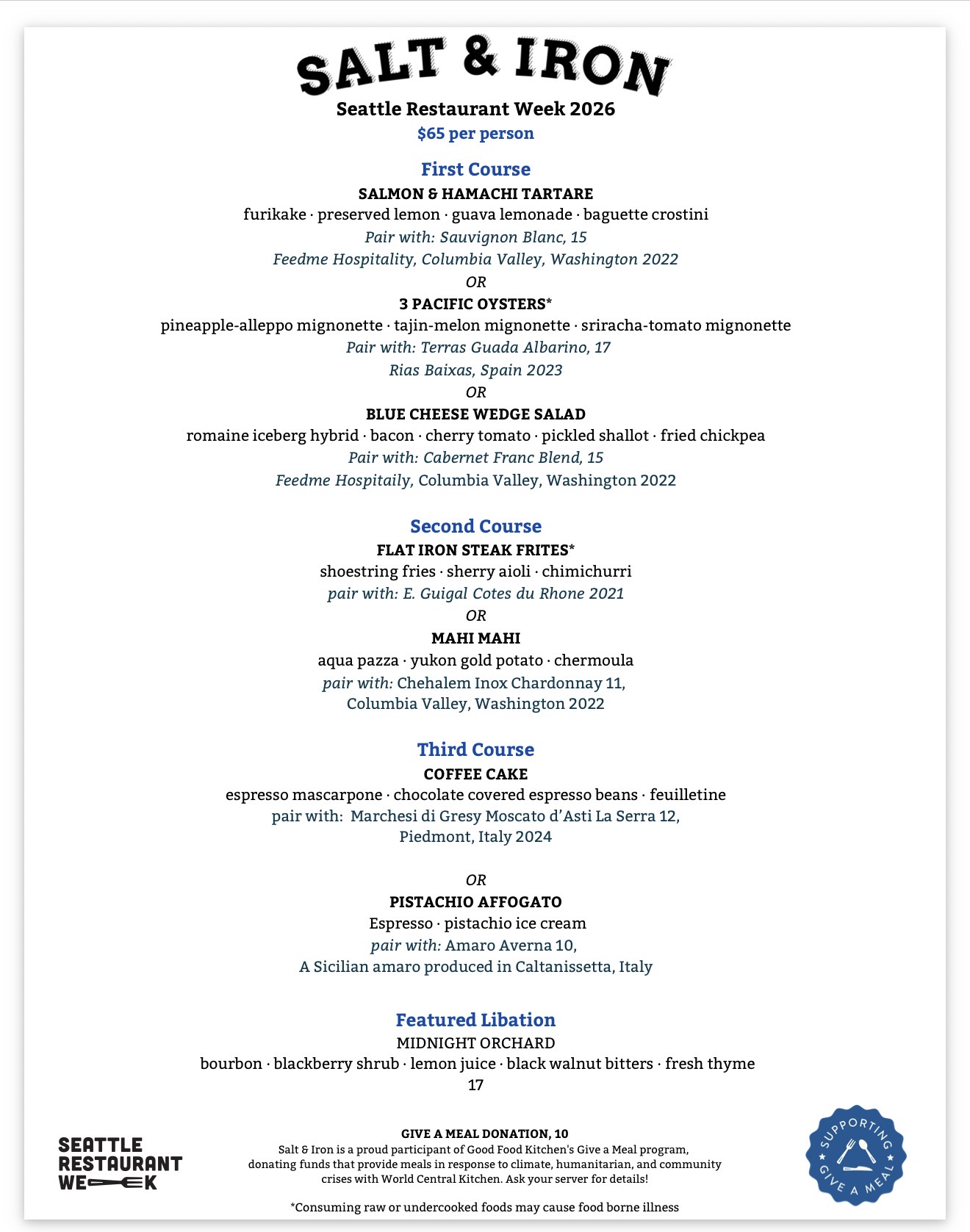 Seattle Restaurant Week: April 19th - May 2nd cover photo collage