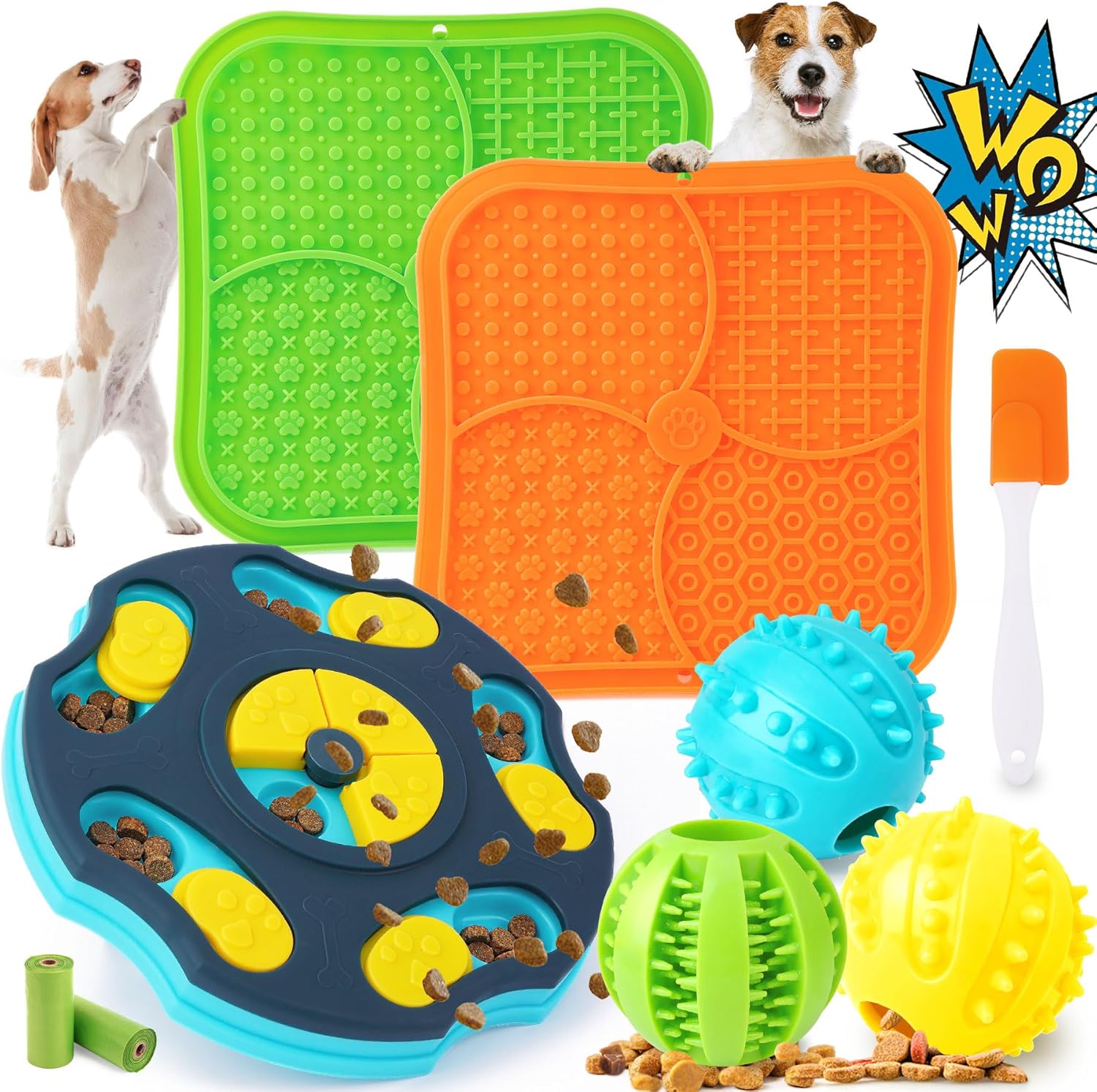 Dog Activity Must Haves! Dog Enrichment toys. cover photo collage