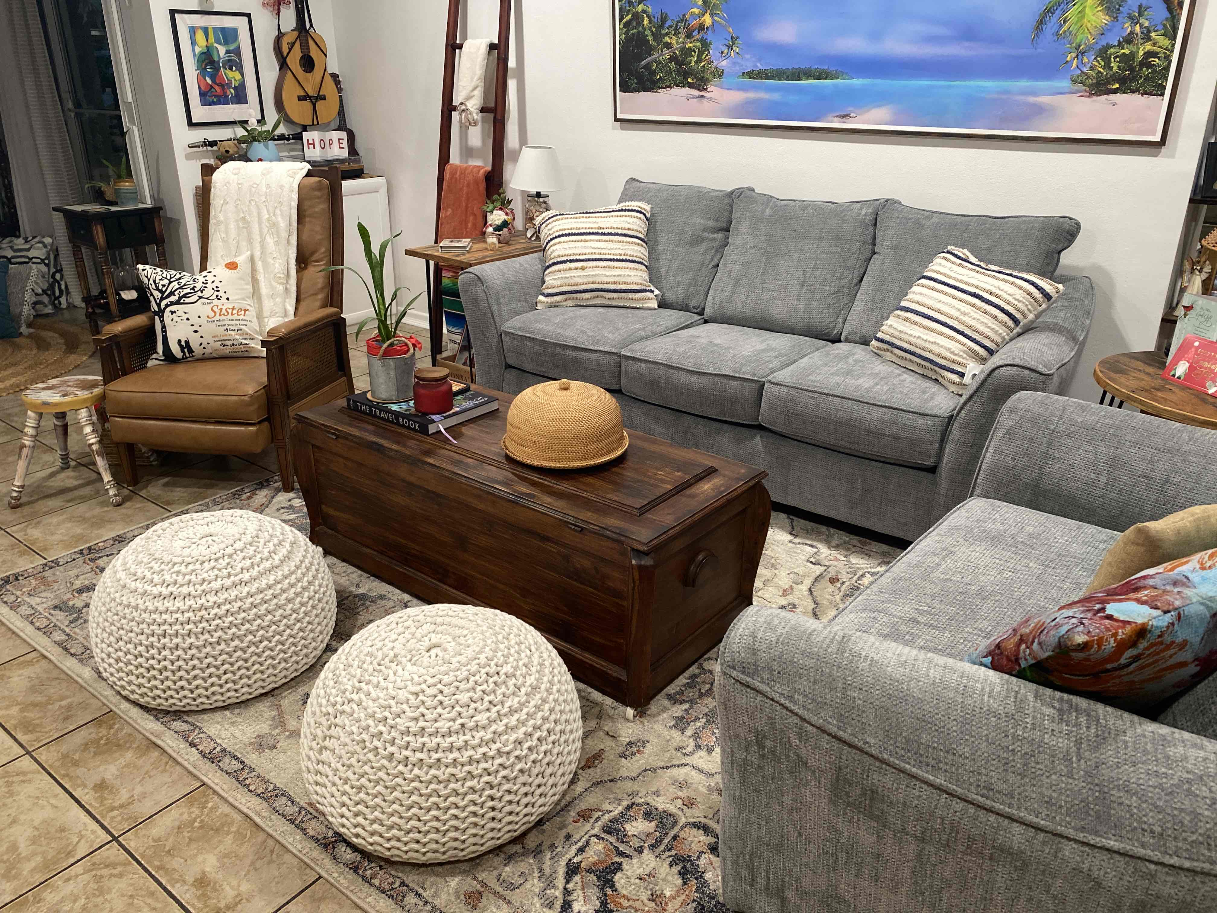 Cozy Home Accents to making a small space feel large! cover photo collage