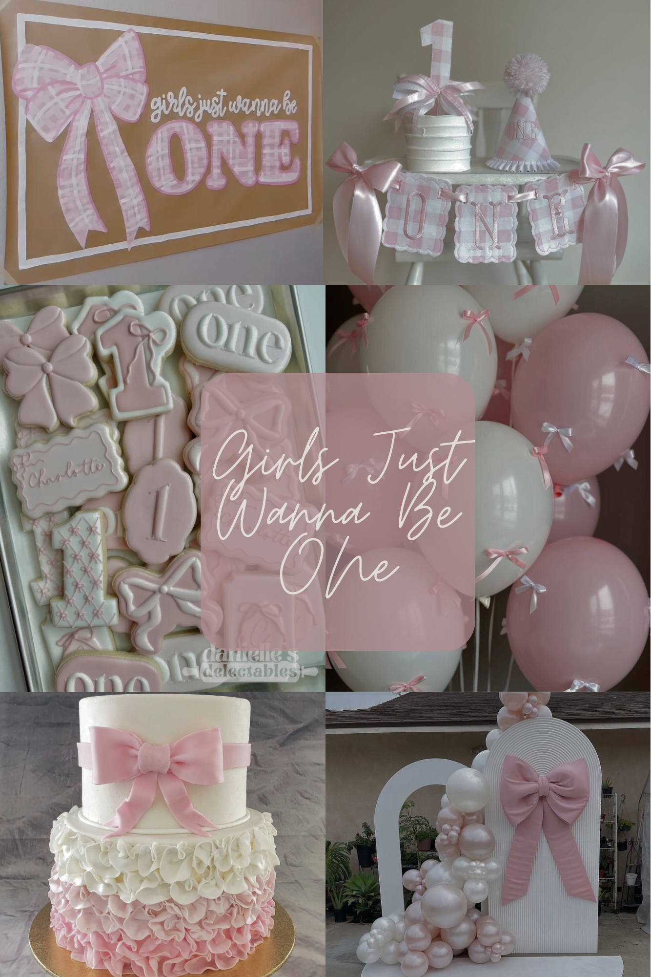 1st Birthday Themes cover photo collage