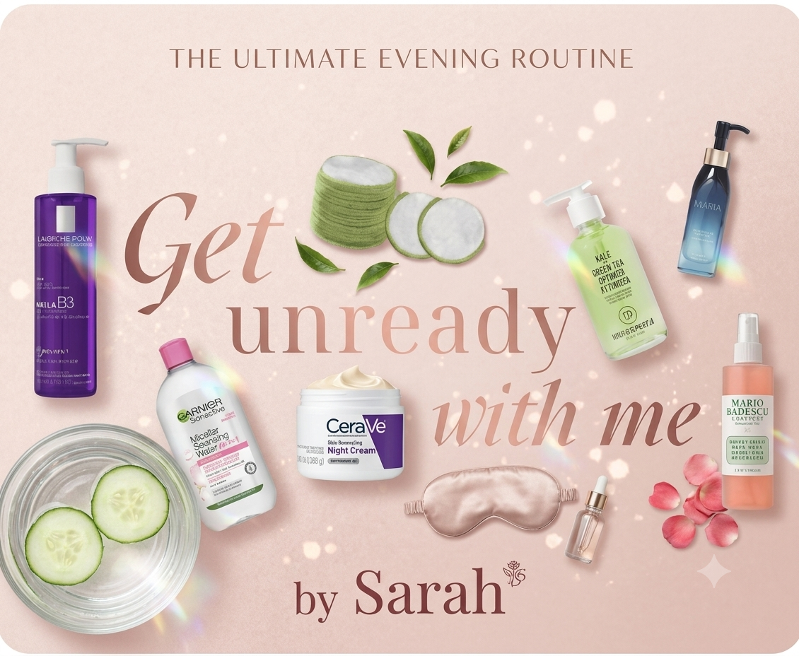 Get unready with me 🎉 cover photo collage