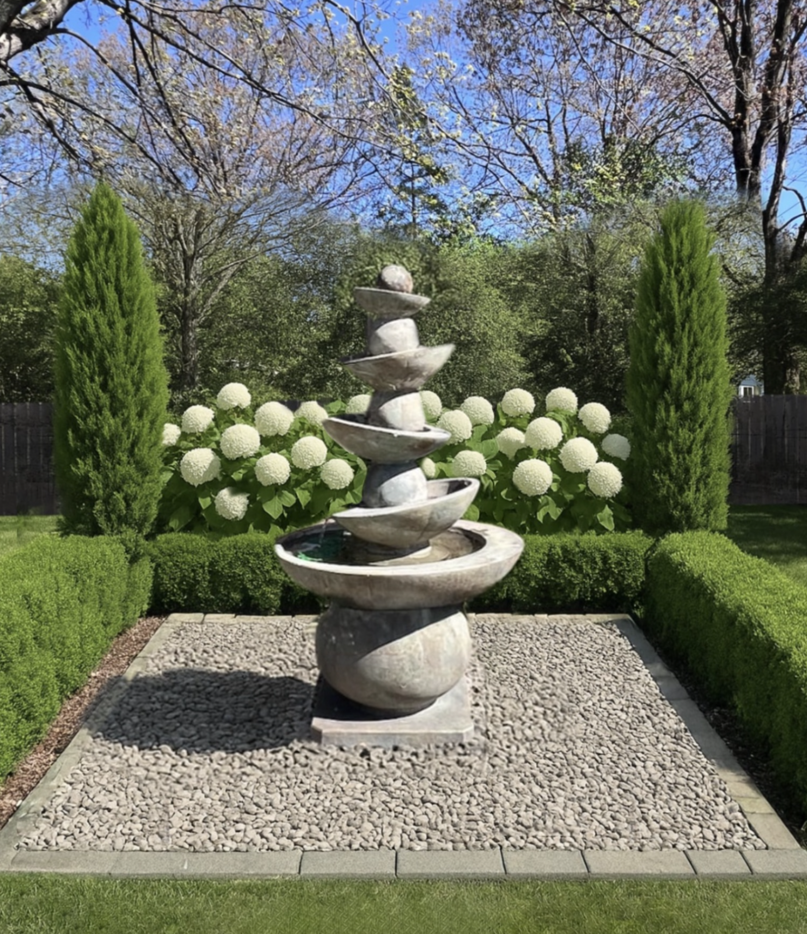 🌱 Landscaping details that frame our backyard fountain cover photo collage