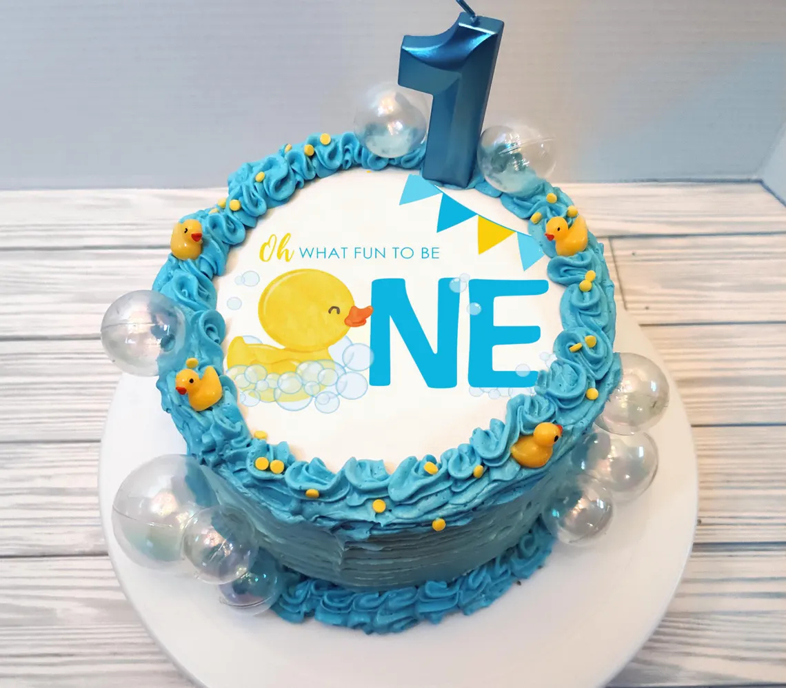 One Lucky Duck Boy 1st Birthday Bash cover photo collage