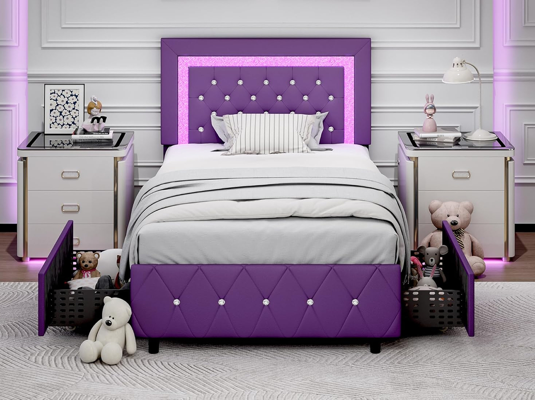 Enchanting Purple & Gold Bedroom Inspo for Teens & Preteens cover photo collage