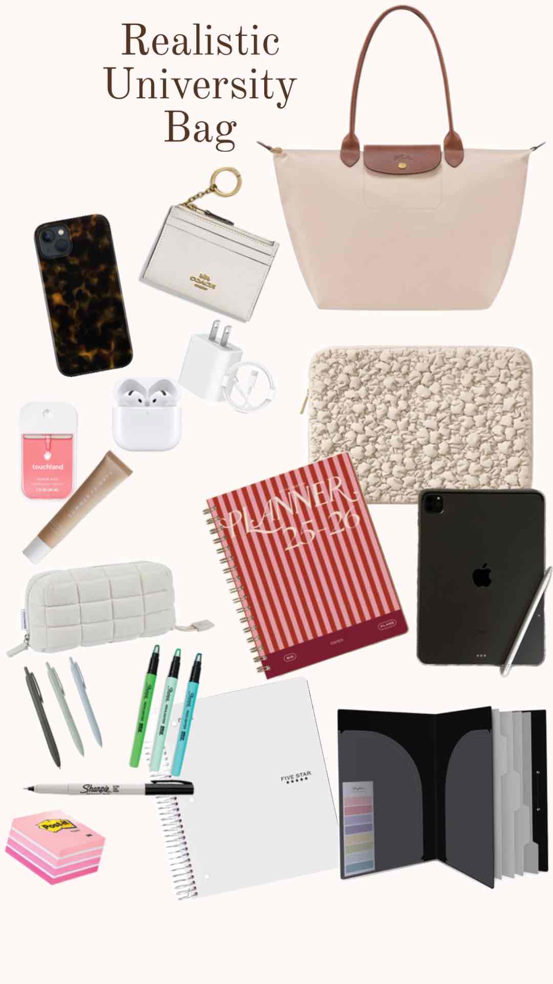 My essentials for college! cover photo collage