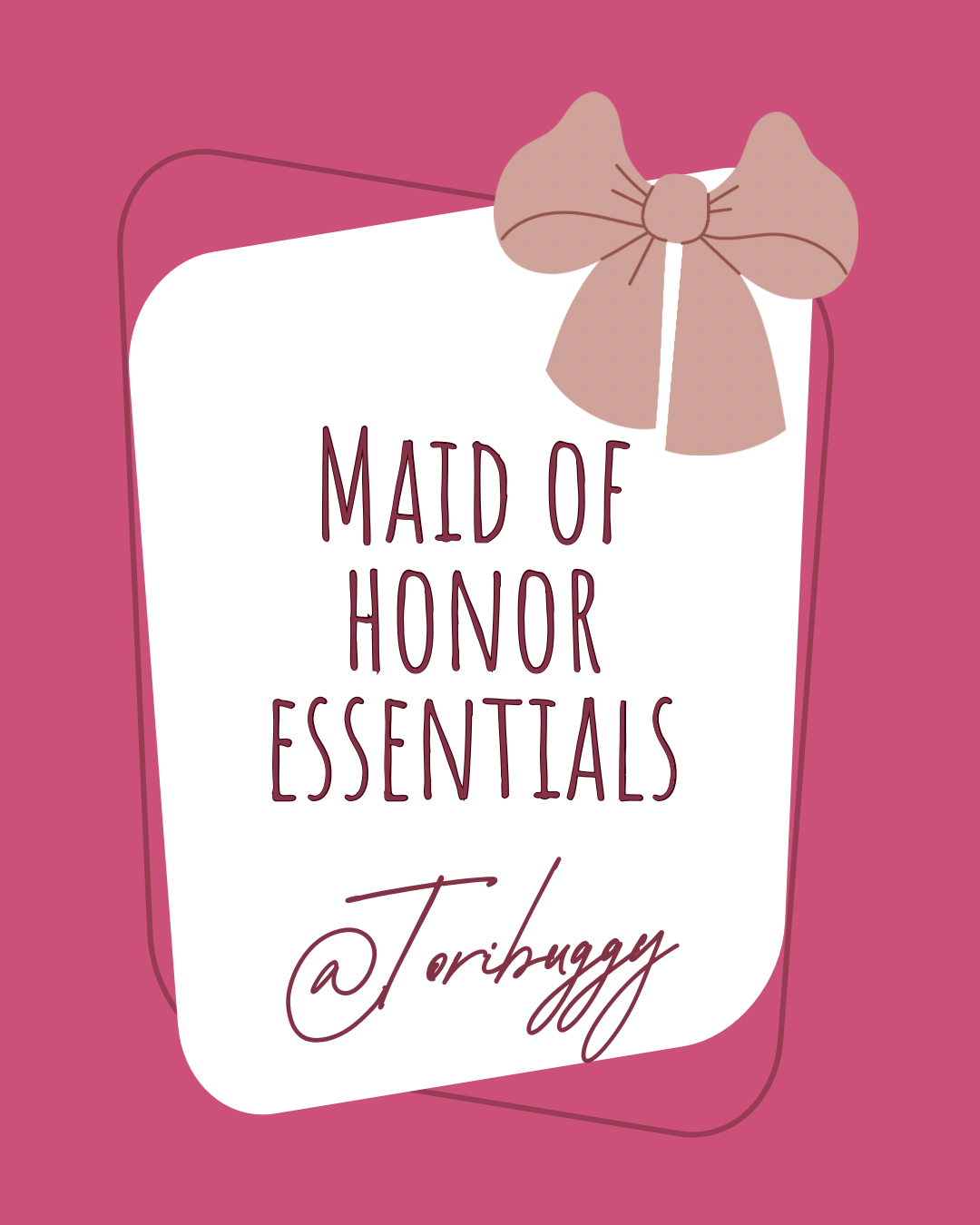 Maid of Honor Emergency Wedding Kit cover photo collage