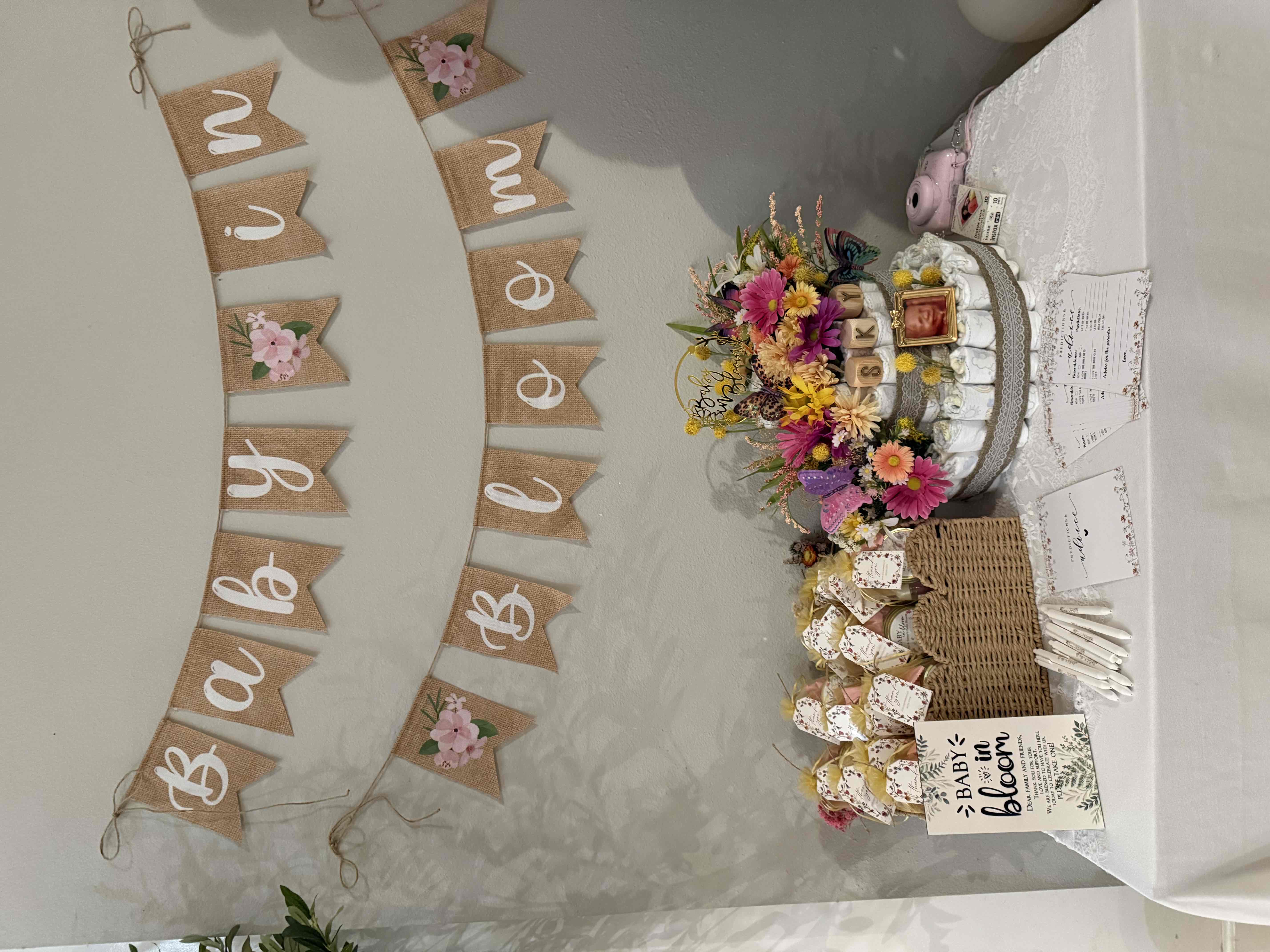 Baby shower decor and items for Baby in Bloom theme 💐 cover photo collage