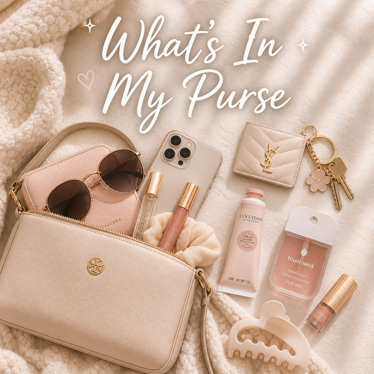 What’s in my purse cover photo collage