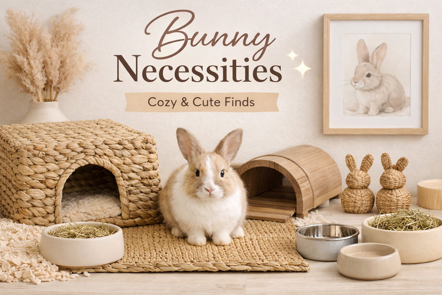Bunny Necessities 🐇✨ cover photo collage