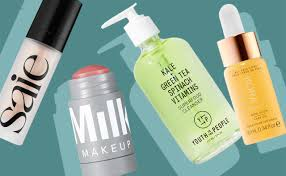 Beauty products cover photo collage