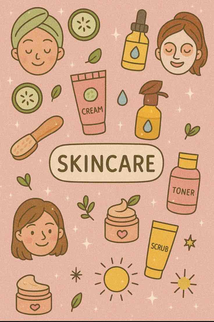 My favorite hair, body & skin care items ✨ cover photo collage