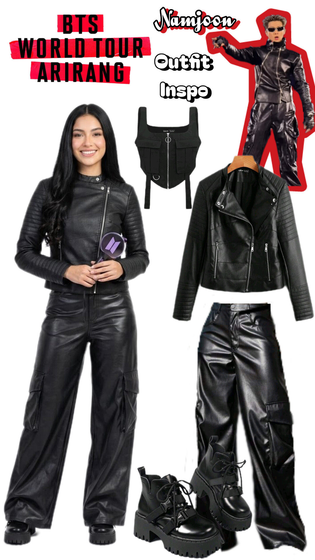 Outfits inspirados en BTS arirang tour cover photo collage