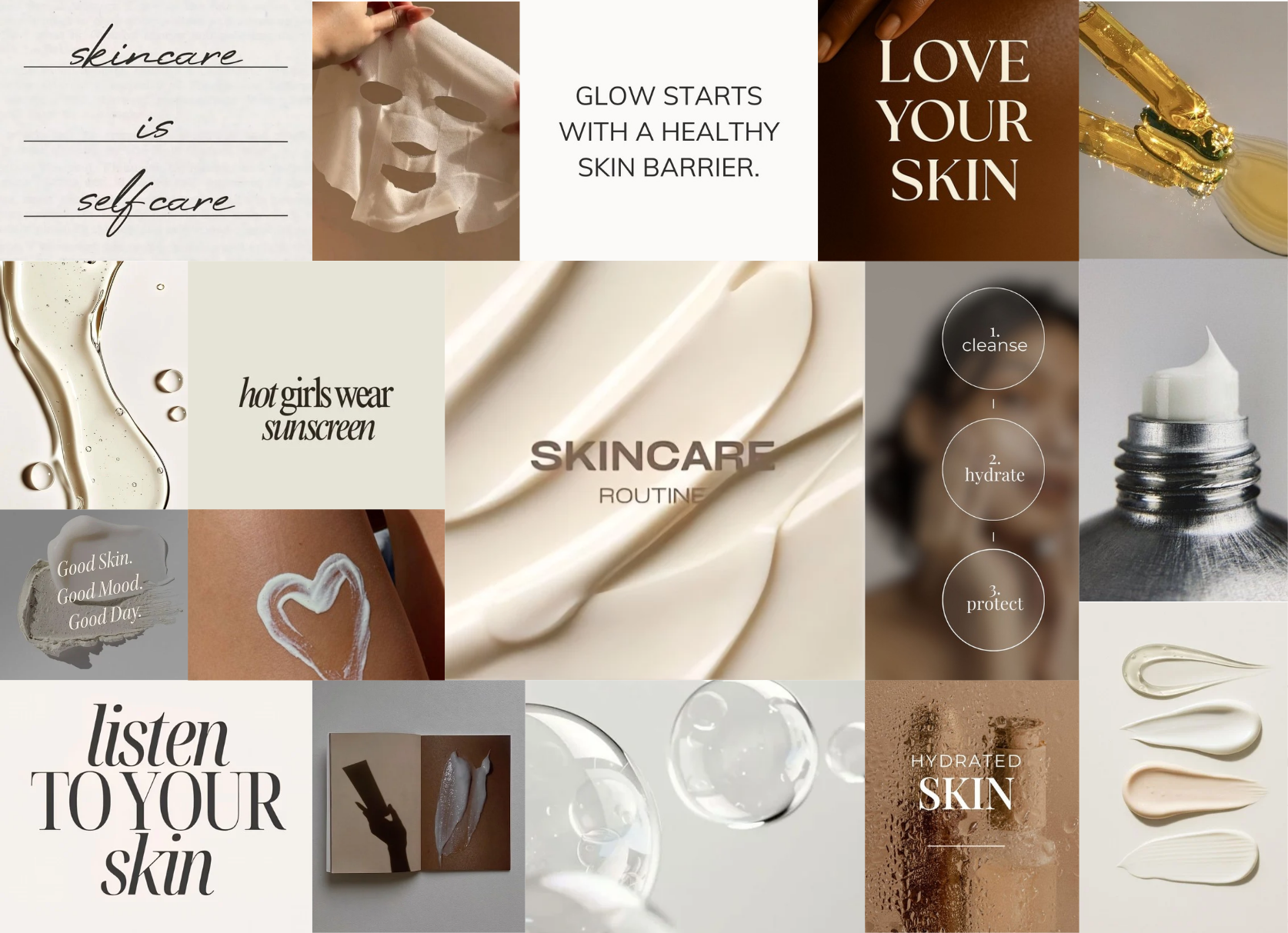 Want your skin to look like glass? cover photo collage