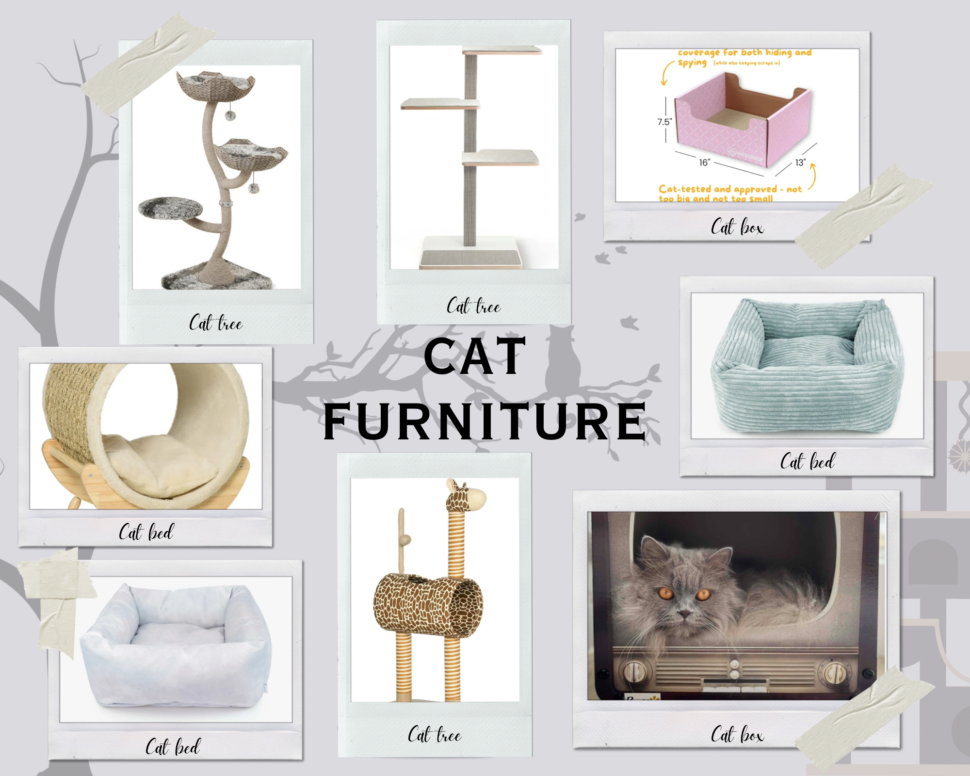 CAT FURNITURE cover photo collage