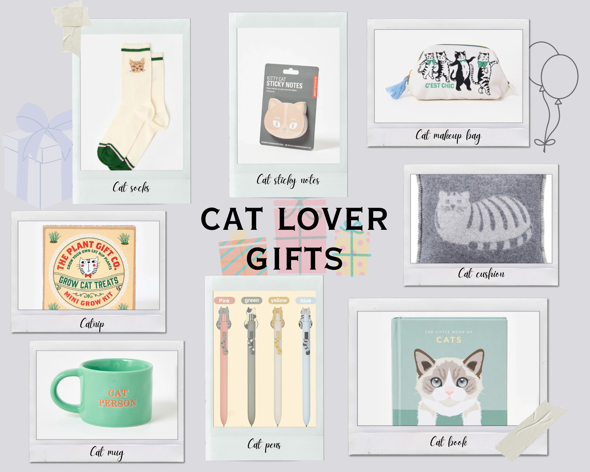 CAT LOVER GIFTS cover photo collage