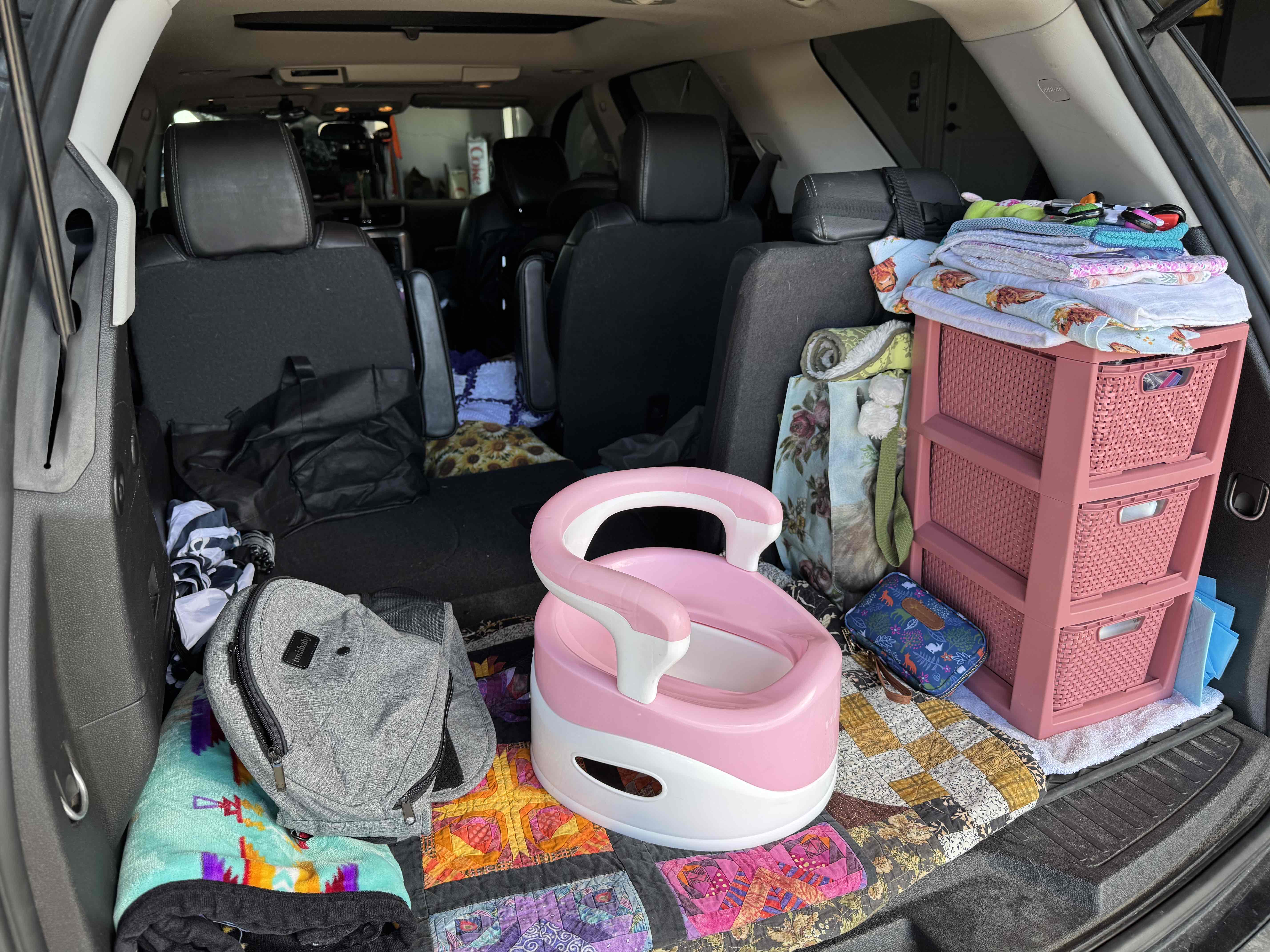 Crunchy Mom Car Set Up cover photo collage