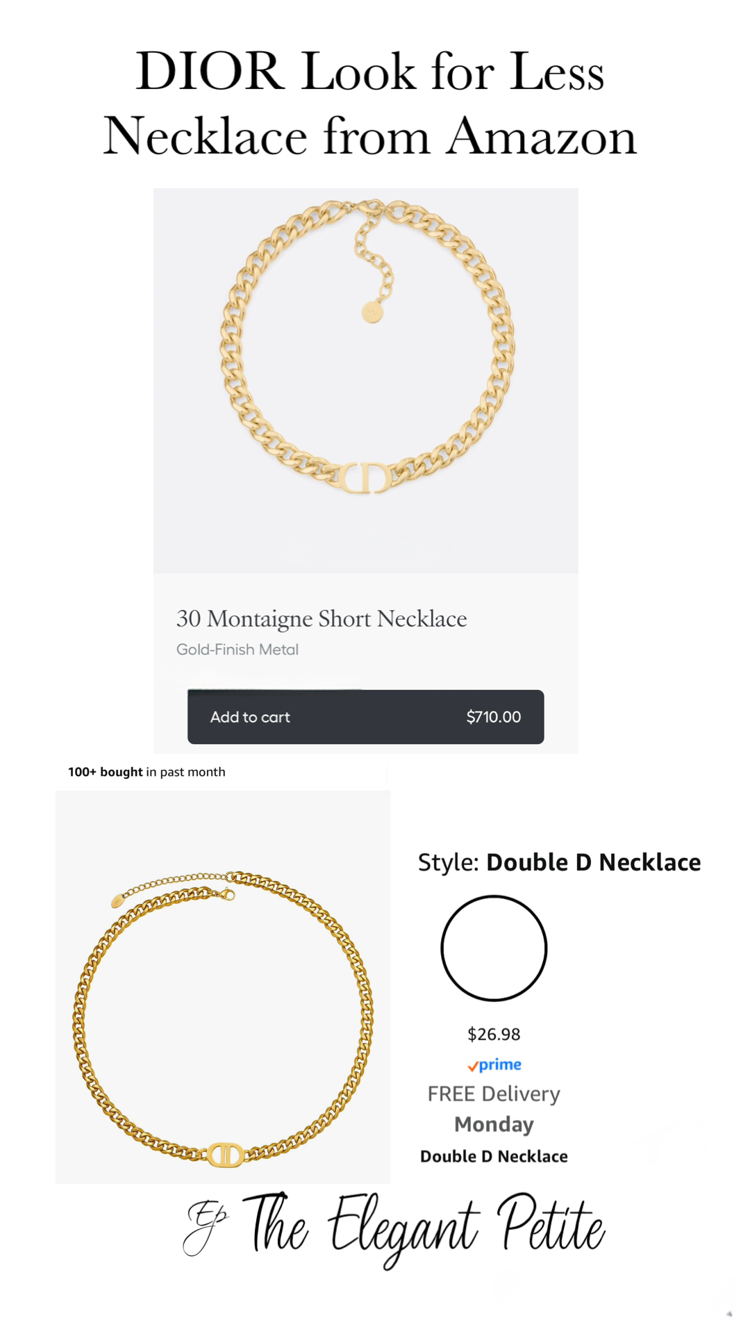 Here is the best quality - tarnish free Designer Inspired jewelry you can find on Amazon cover photo collage