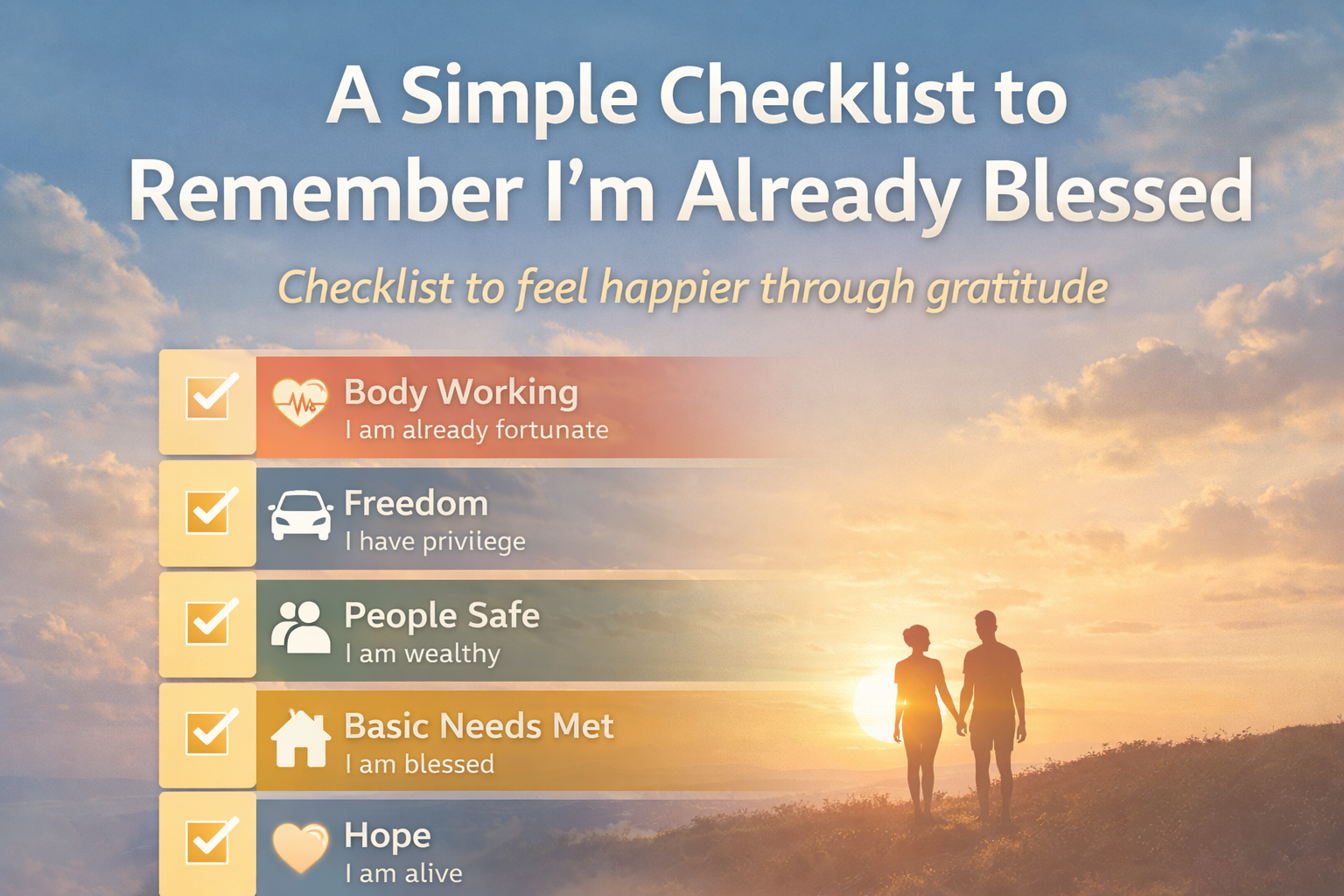 🌿 A Simple Checklist to Remember I’m Already Blessed cover photo collage
