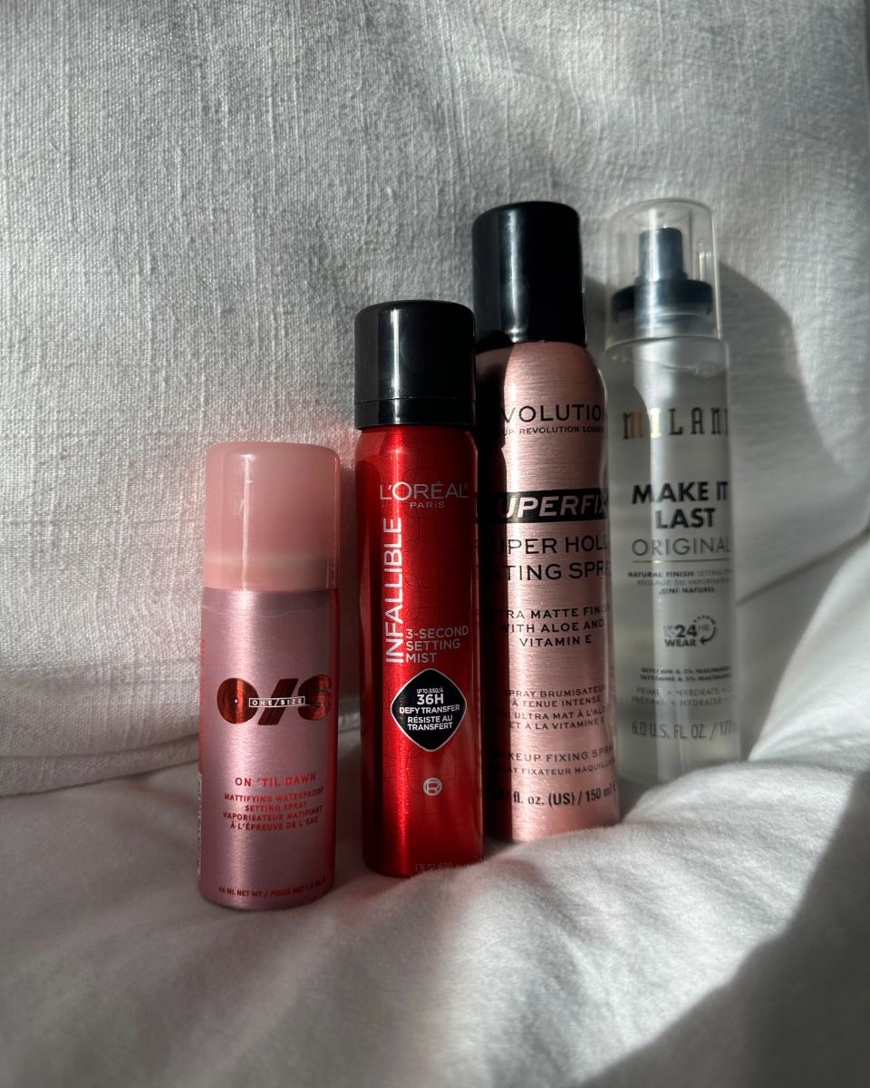 The Best Setting and Fixing Sprays cover photo collage